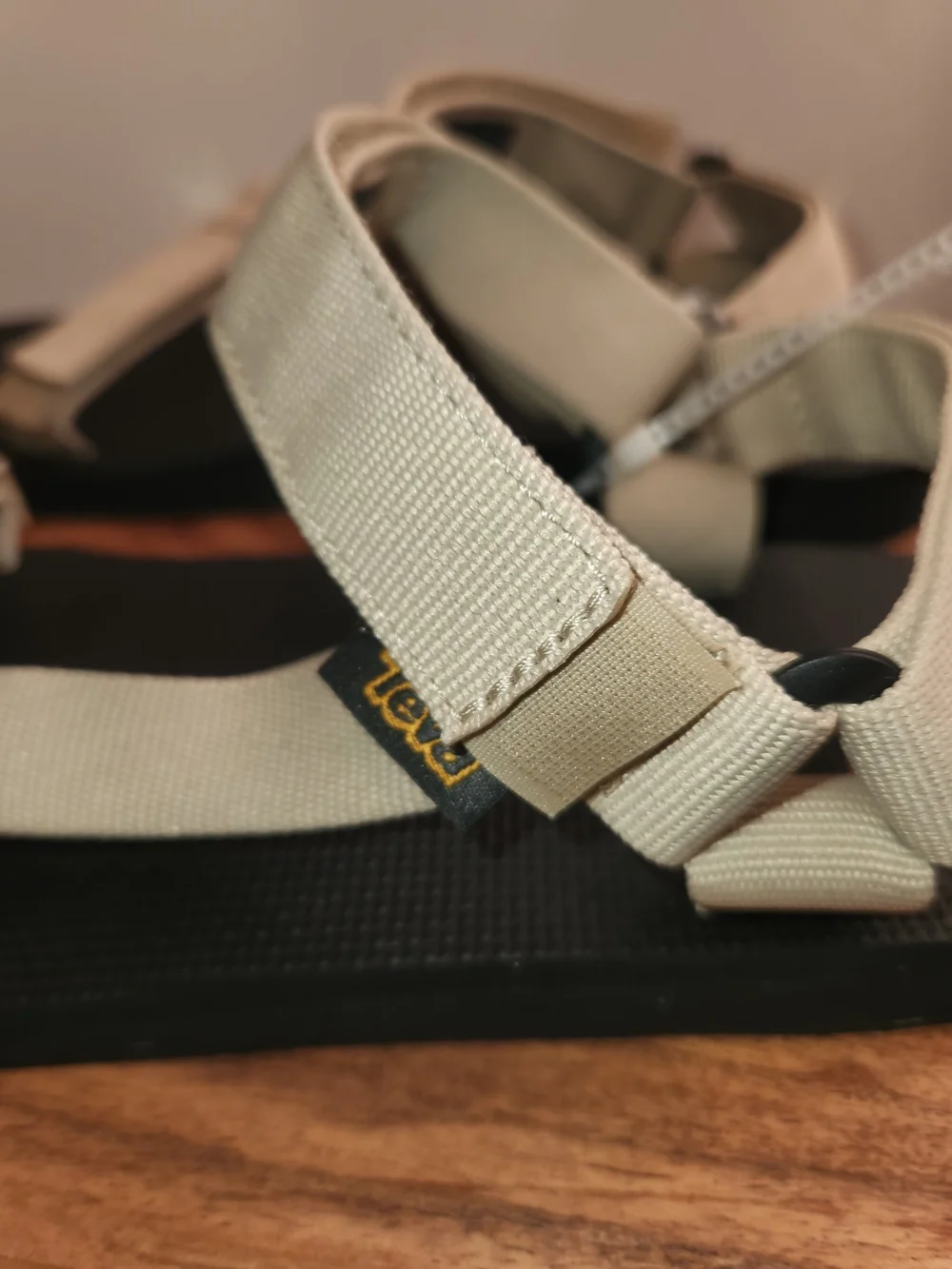 Teva Original Universal Sandals Men's Size 12 White Pepper/Beige & Black NEW